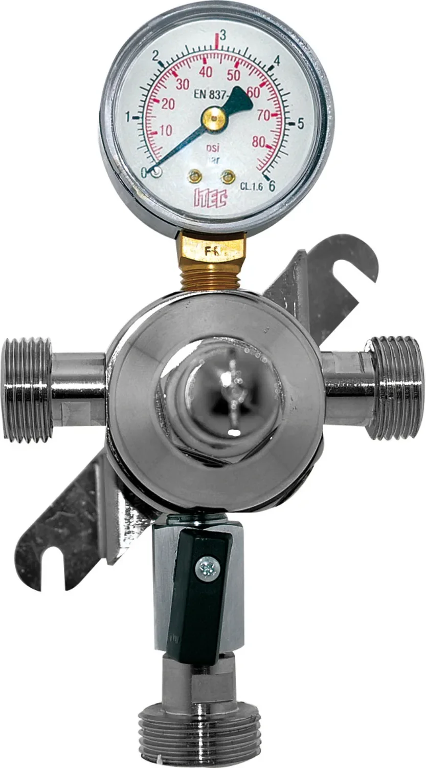 Druckminderer, Zwischendruckregler für CO2, N2 und Mischgas (Bier) 3bar