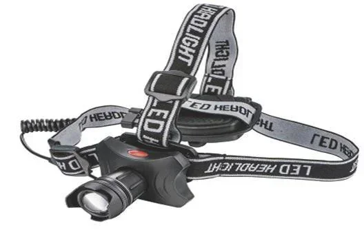 LED Kopflampe mit Zoom, 3 Watt, 150 Lumen