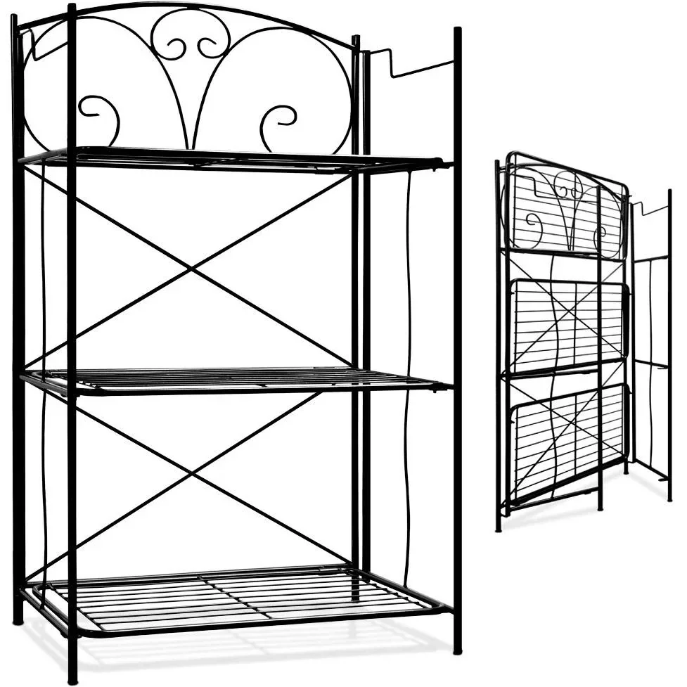Eisenschrank, zusammenklappbar, 54x28x100cm, Schwarz