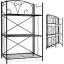 Eisenschrank, zusammenklappbar, 54x28x100cm, Schwarz