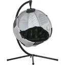 Hängesessel Hängekorb mit Gestell Fußballdesign Hängeschaukel Hängestuhl mit Kissen Korb faltbar Stahl