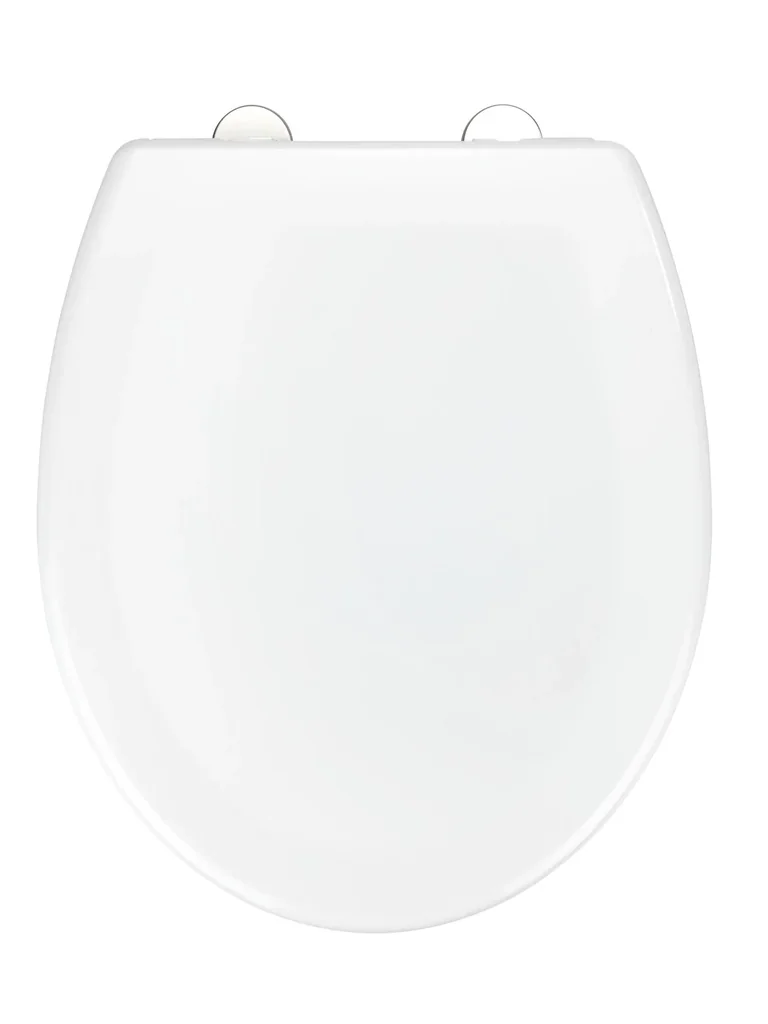 Premium WC-Sitz Tallone Weiß, Duroplast, 2-Knopf Fix-Clip Edelstahlbefestigung