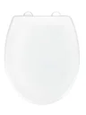 Premium WC-Sitz Tallone Weiß, Duroplast, 2-Knopf Fix-Clip Edelstahlbefestigung