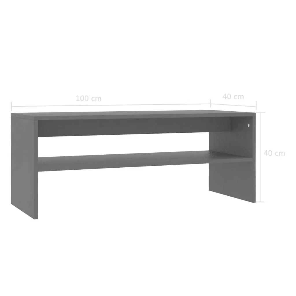 Couchtisch 100x40x40 cm Spanplatte schwarz