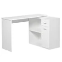 Eckschreibtisch Arbeitstisch Winkelschreibtisch PC-Tisch Computertisch Bürotisch 180-Grad-Design mit Regal und Schublade