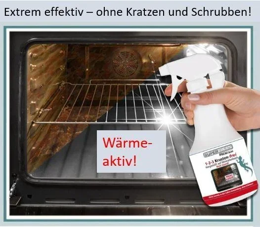 Grill- und Backofenreiniger „1-2-3 Krusten-frei“, Sprühflasche 500 ml