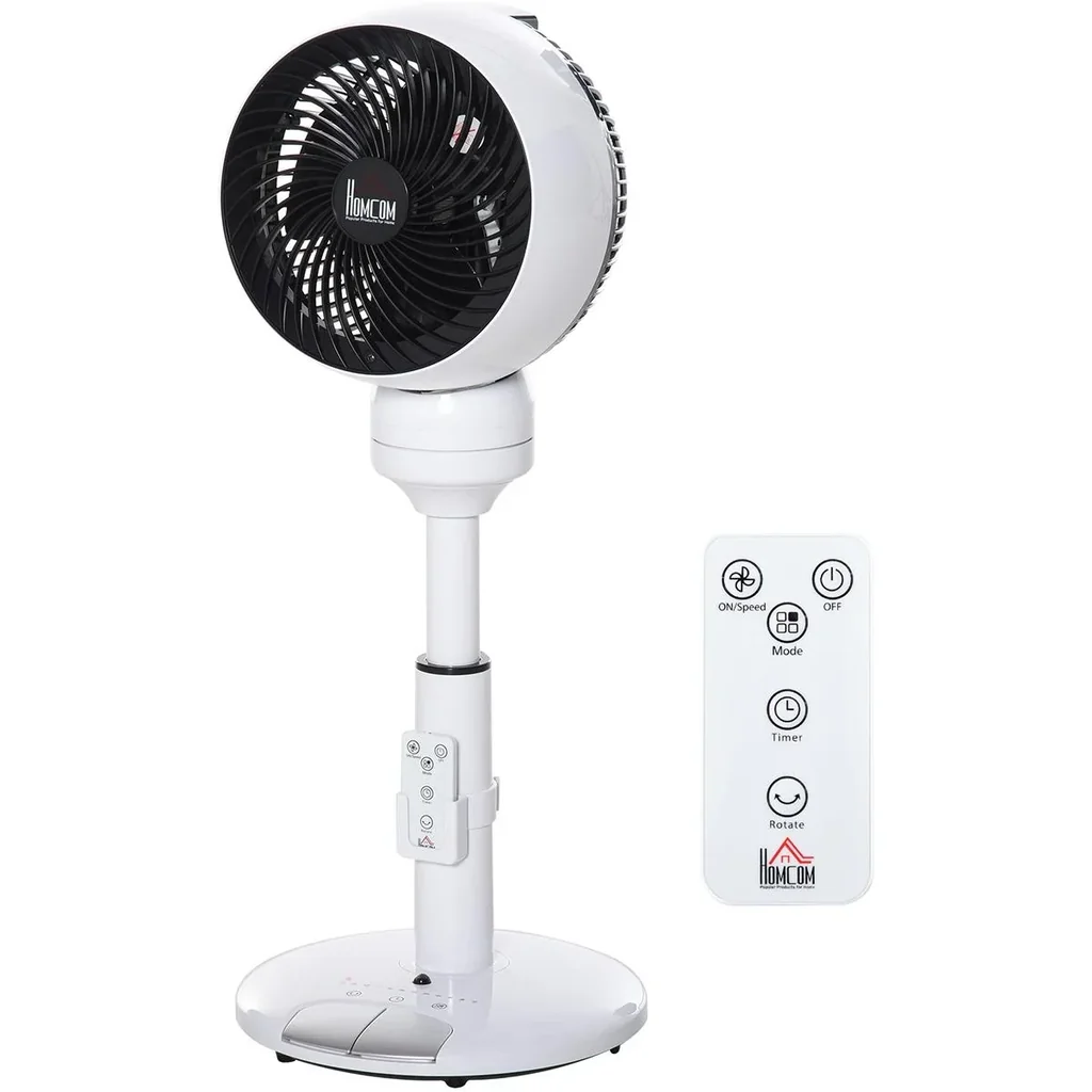 Standventilator mit Fernbedienung, verstellbar schwarz/weiß