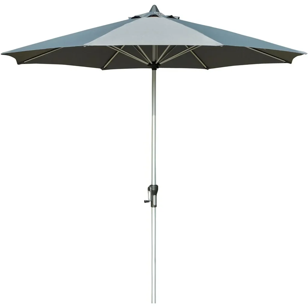 Sonnenschirm 2,7 m 8 Rippen Aluminium Polyester Dunkelgrau