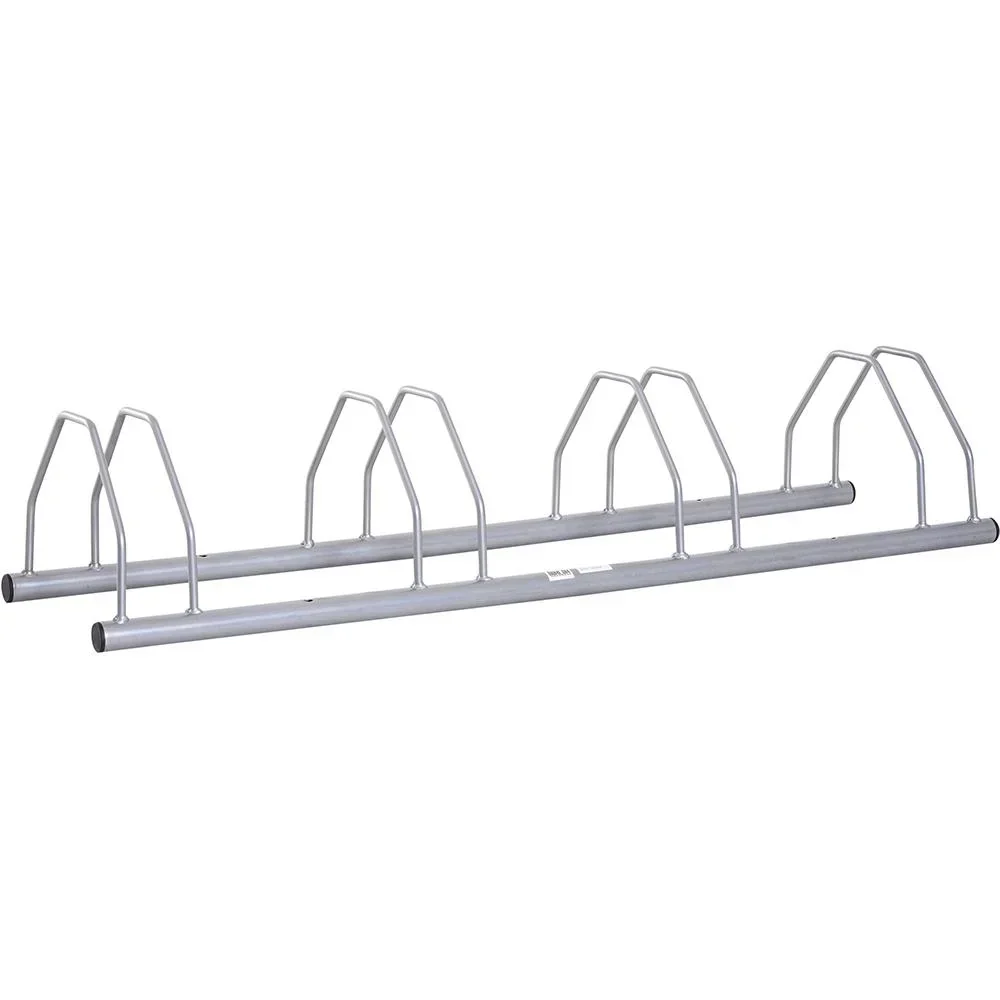 Fahrradständer Fahrradparker Mehrfachständer Boden- und Wandmontage Stahl Silber 4 Fahrräder