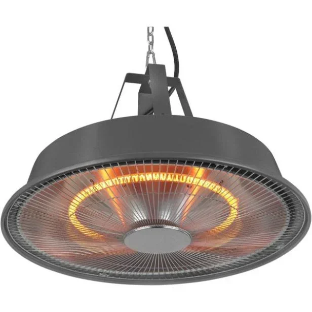 Terrasheater-Heizung hängend schwarz | Industrie | 1500W | Ø43 cm | 25M²