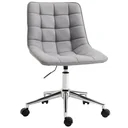 Bürostuhl Drehstuhl Schreibtischstuhl höhenverstellbar 360° drehbar Mikrofaser Schaumstoff Hellgrau 60x 60x90 cm