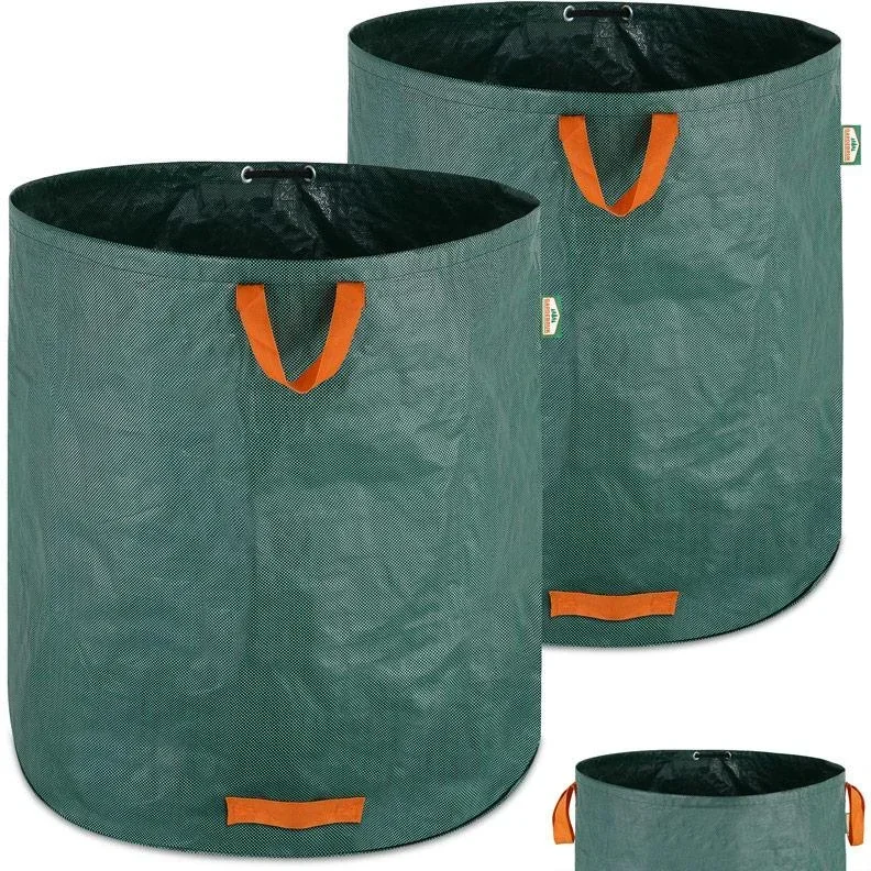 Gartensack, Satz mit 2 grünen Säcken - 500 Liter