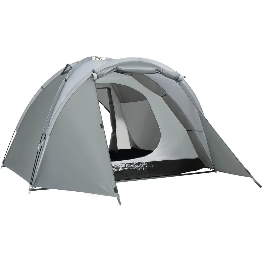 Campingzelt 2-3 Personen - Grau - 350 x 220 x 145 cm