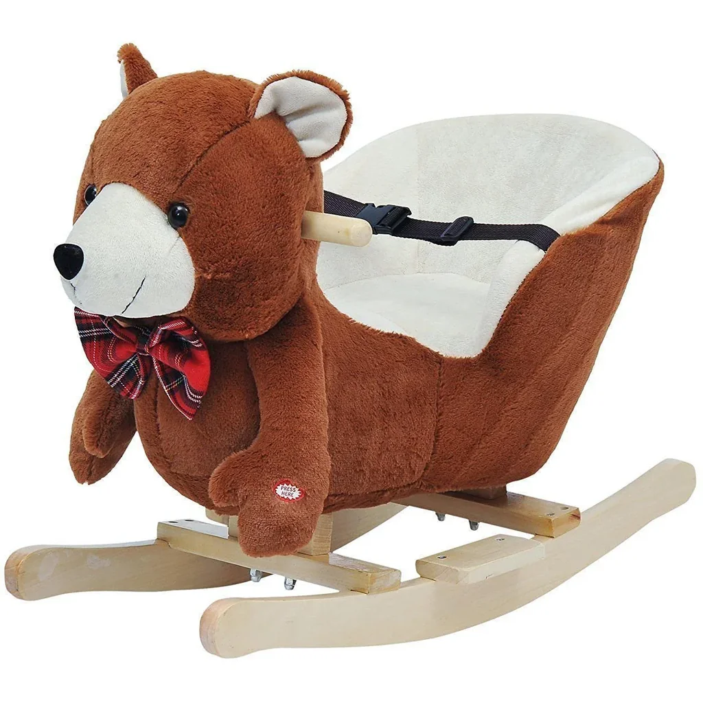 Schaukelbär Schaukelwippe: Bär mit Musik und Kuschelfell
