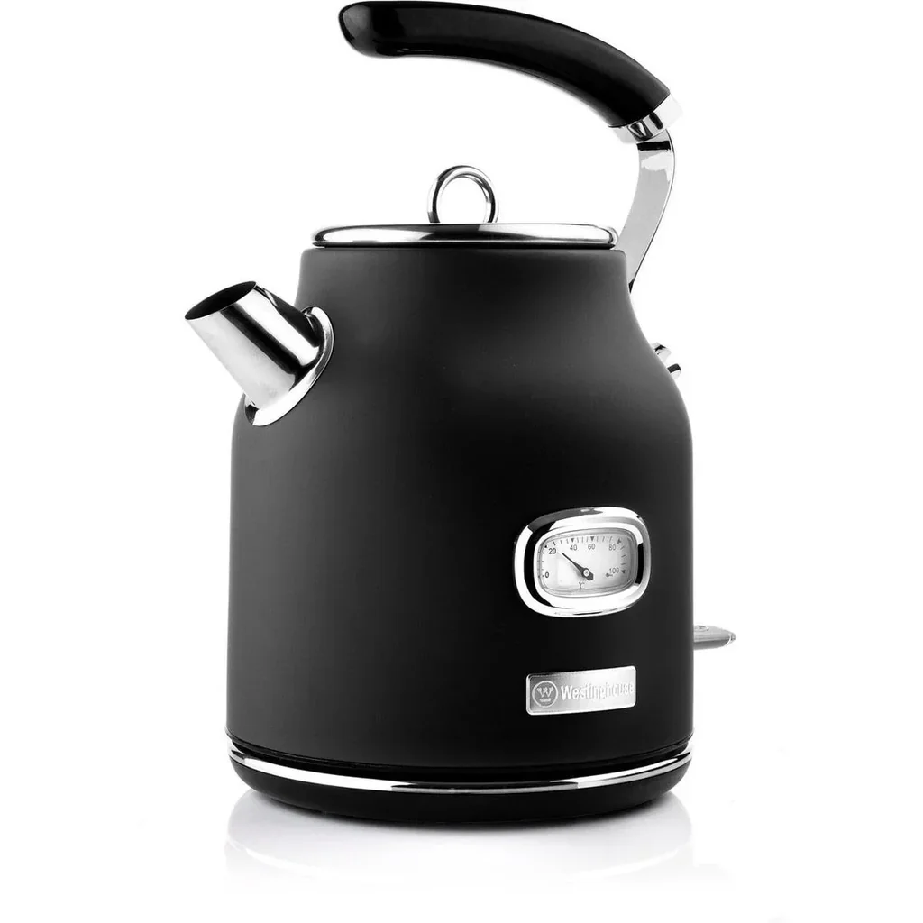 Retro-Wasserkocher - 1,7 Liter - Schwarz
