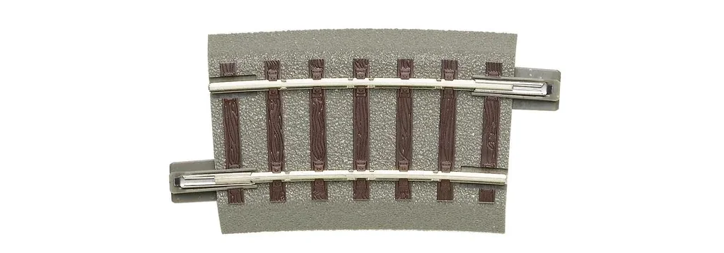 6 Stück Gebogenes Gleis R3, Radius 434,5 mm, Bogenwinkel 7,5°