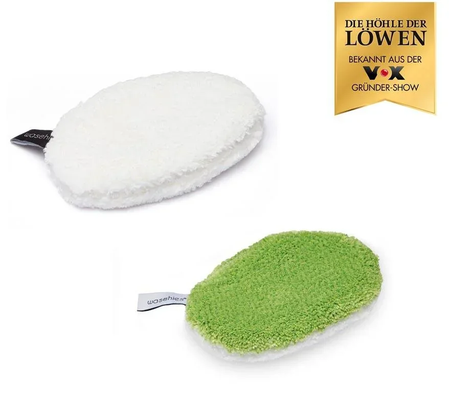 Baby-Wasch-Pads "Waschies", Abschmink-Pads, 2er Set, Grün/Weiß
