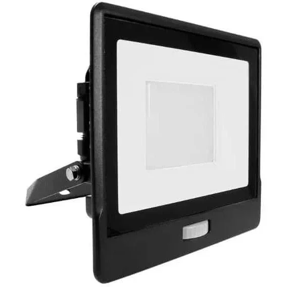 VT-158S LED-Flutlicht mit Sensor - 50 W - 4000 Lm - 3000K - Schwarz