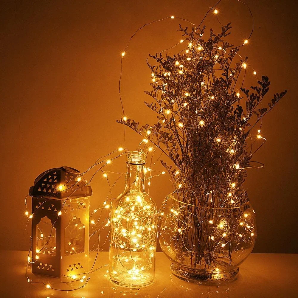 Silberdraht Weihnachten 200 LEDs Innen/Außen