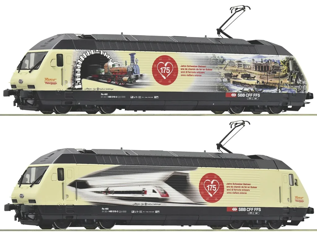 Elektrolokomotive 460 019-3 "175 Jahre schweizer Bahnen" SBB 2 Leiter DC