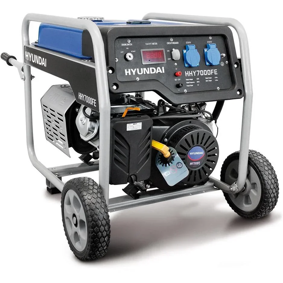 Generator 7,5kW mit 420cc OHV-Benzinmotor mit Elektrostarter & Radsatz