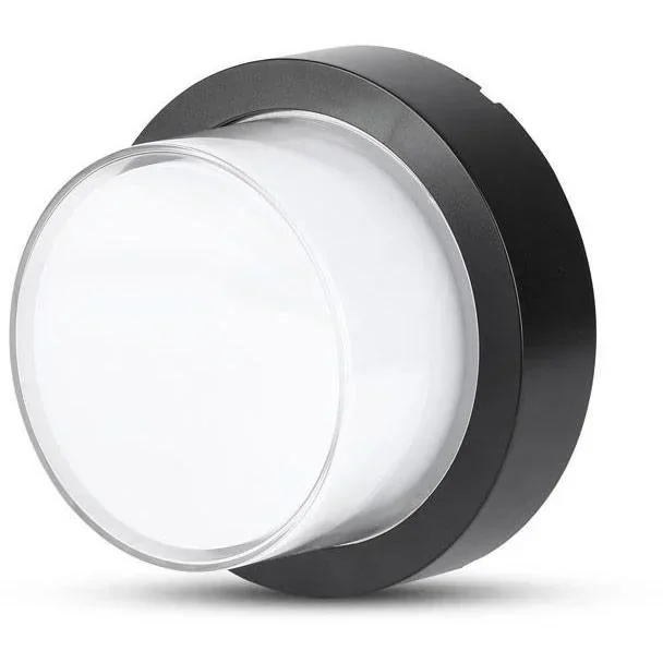 VT-831 LED-Wandleuchte - 7W - 3000K - 400 Lumen - Schwarz - Rund