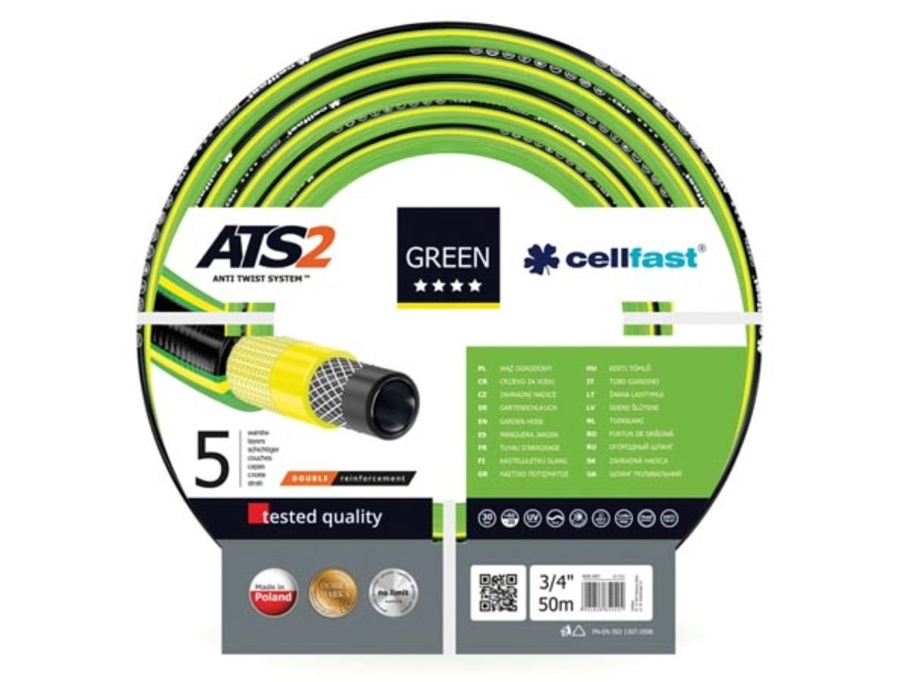 CELLFAST - GARTENSCHLAUCH - GREEN ATS2 - 3/4" - 50 m