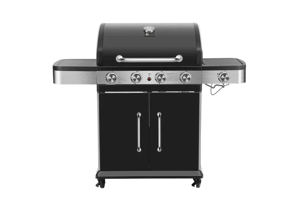 Gasgrill / Grillwagen Burlington 4 Hauptbrenner +1 Seitenbrenner, Grillfäche 70 x 42 cm