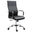Bürostuhl Gaming Drehstuhl Chefsessel Wippfunktion höhenverstellbar gepolstert ergonomisch PU-Leder Schaumstoff Schwarz