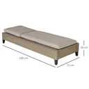 Polyrattan Gartenliege mit Kissen Sonnenliege 5-stufig verstellbar Rattanliege Gartenmöbel Liege Stahl Khaki 72 x 198 x