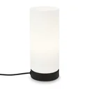 PAIPA Tischleuchte, schwarz, opal-Glas, Kabelschalter, E14 Fassung