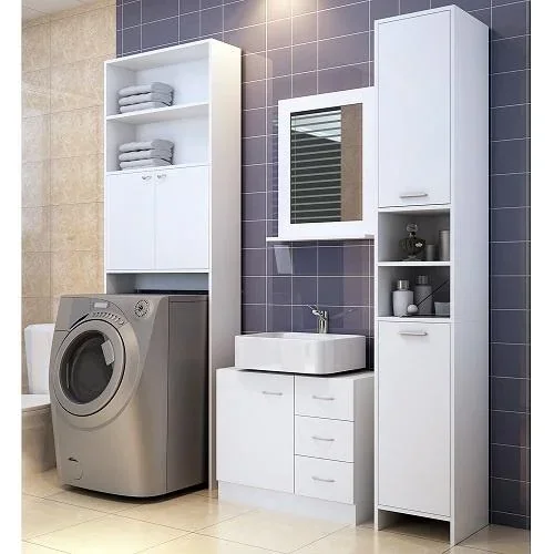 Badezimmerschrank mit verstellbaren Regalen 185 x 30 x 30 cm