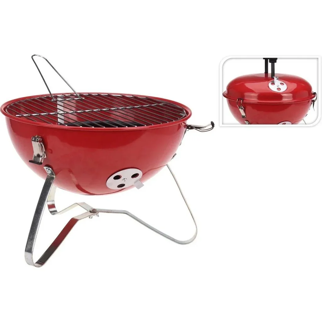 Wilderness Holzkohlegrill Kugelform - Rot