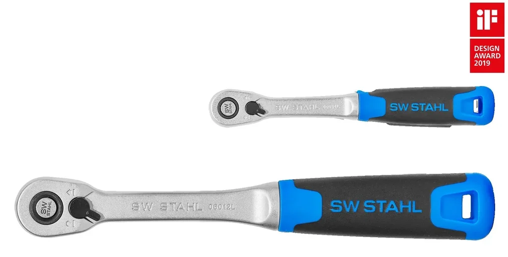 Umschaltknarrensatz, 1/4" und 1/2", schlanke Ausführung, 2-teilig