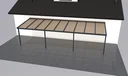 Terrassendach Premium, anthrazit, 9135 x 3060 mm - Acryl Stegplatten 16mm, bronze
