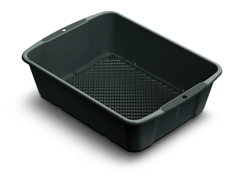 Gartensieb RESPANA, schwarz, 394 x 300 x 110 mm