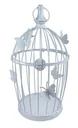 Deko Blumenkäfig in Weiss mit Schmetterling Design