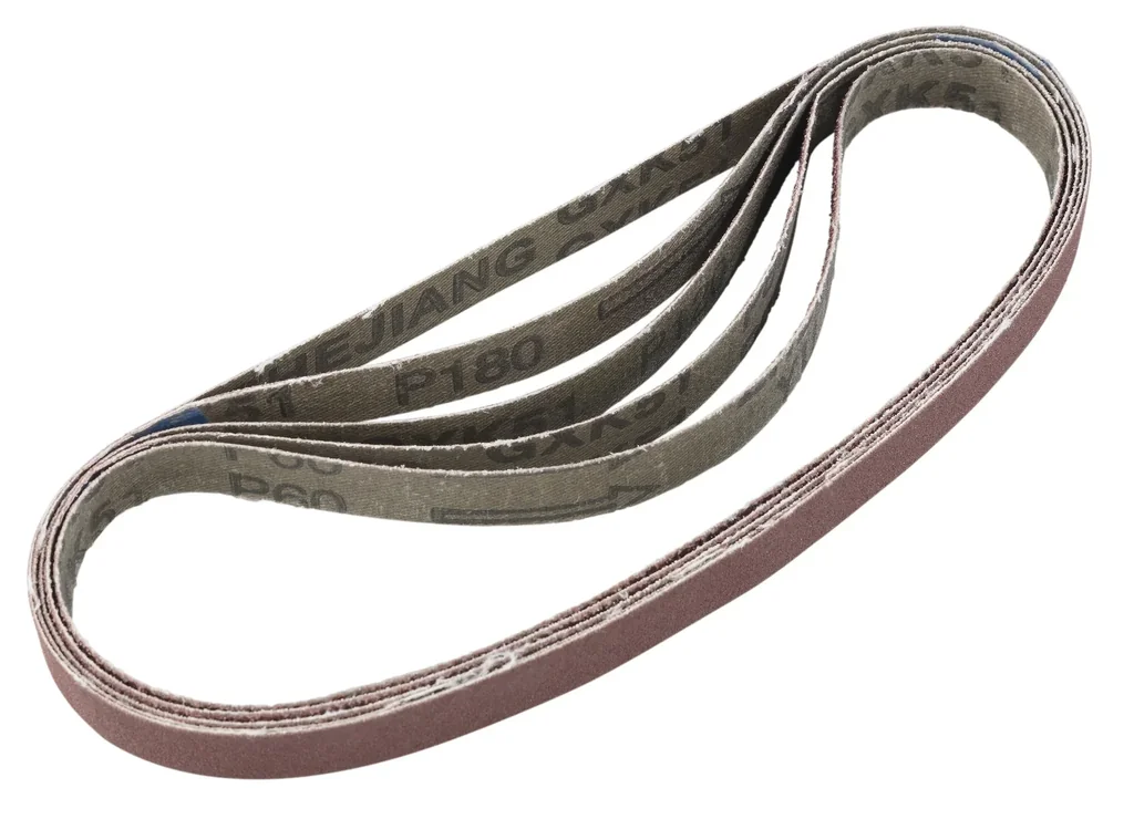 Schleifbänder 15 x 454 mm, K 80, 5 Stück