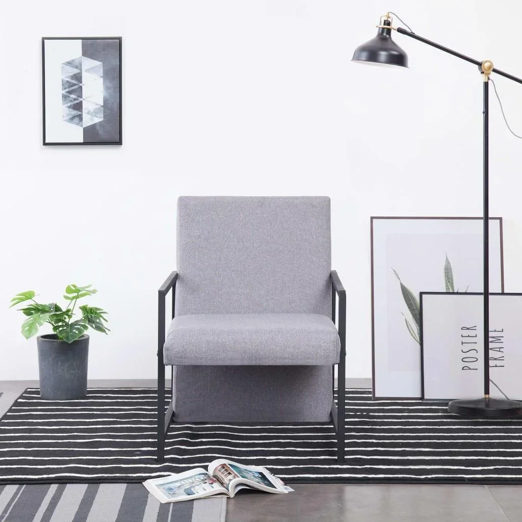 Sessel Stoff hellgrau