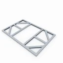 Fundamentbodenrahmen 6x4 für Skillion