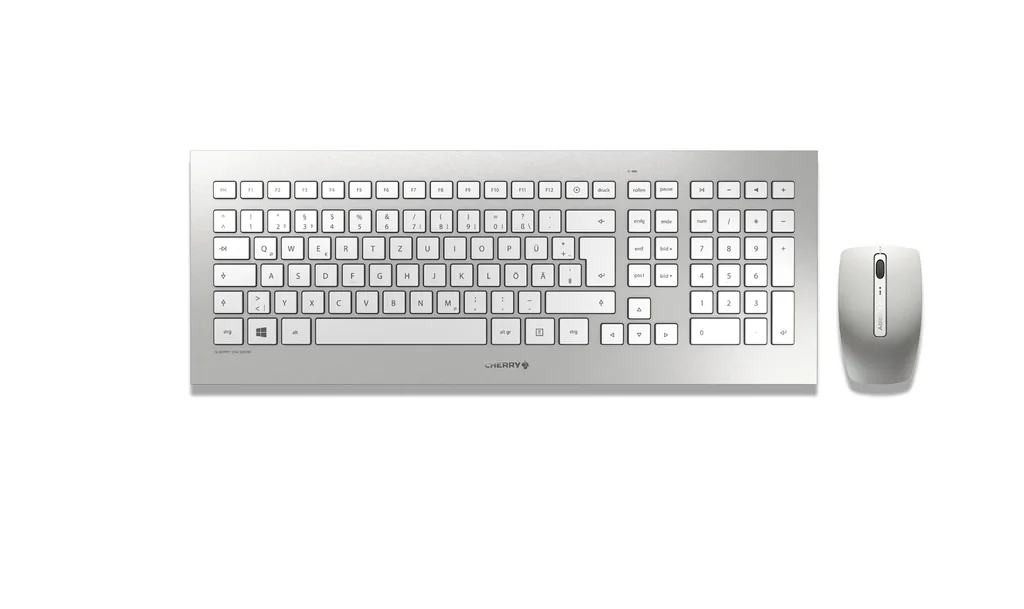 Kabelloses Tastatur-Maus-Set DW 8000 silber/weiß