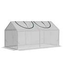 Poly-Gewächshaus mit Fenster PE-Gewächshaus Tomatenhaus Kühlrahmen 119 x 60 x 60 cm weiß