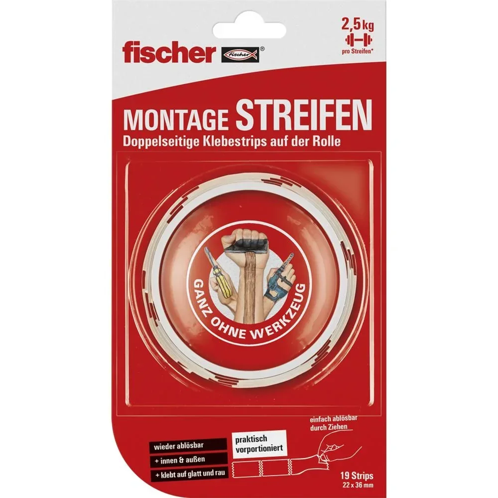 Montagestreifen, 19 Strips