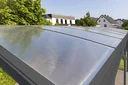 Aluminium Rundbogen Carport und Überdachung anthrazit, 576x300x220 cm