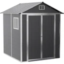 Gartenhaus mit Fenster und Schloss - Grau 186 x 183,5 x 218 cm