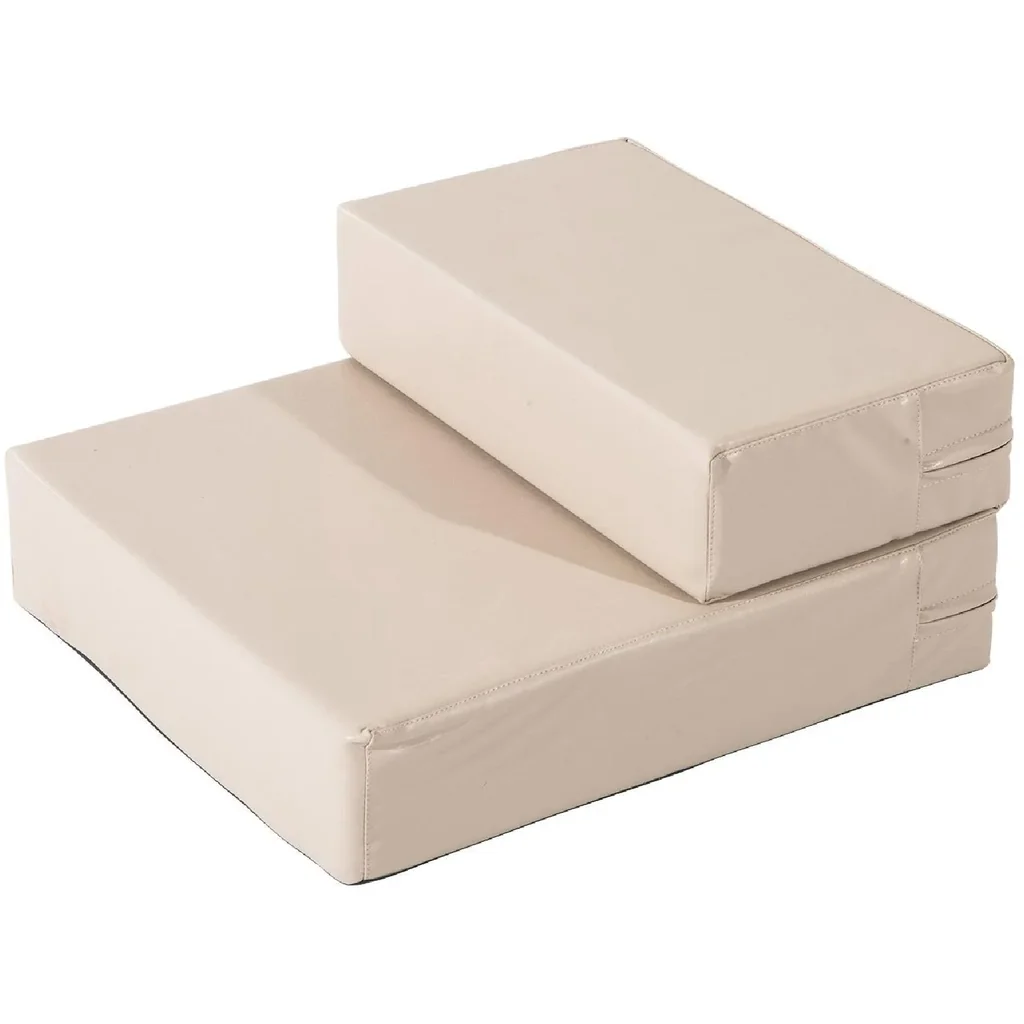 Tiertreppe Hundetreppe Katzentreppe Unterlage für Haustier Klappbar Gelbbraun L42 x B39 x H20 cm