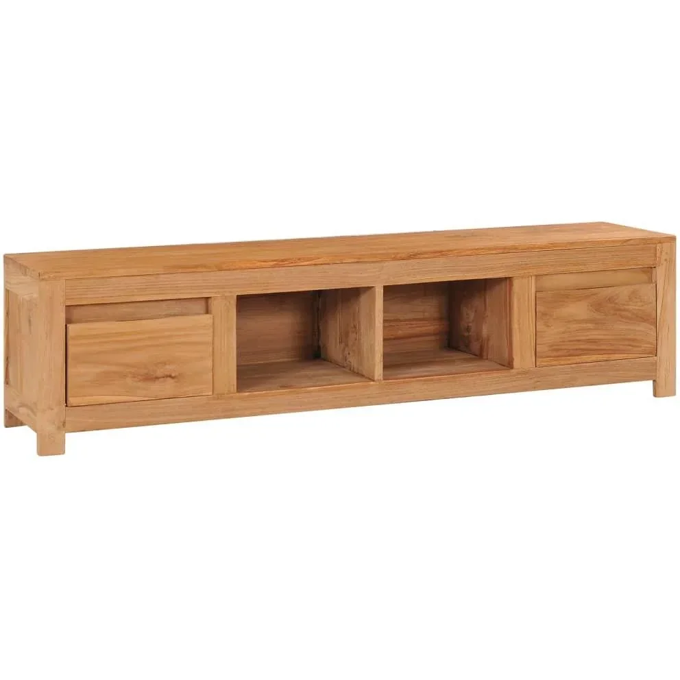 TV-Schrank 135x30x35 cm massiv Teak