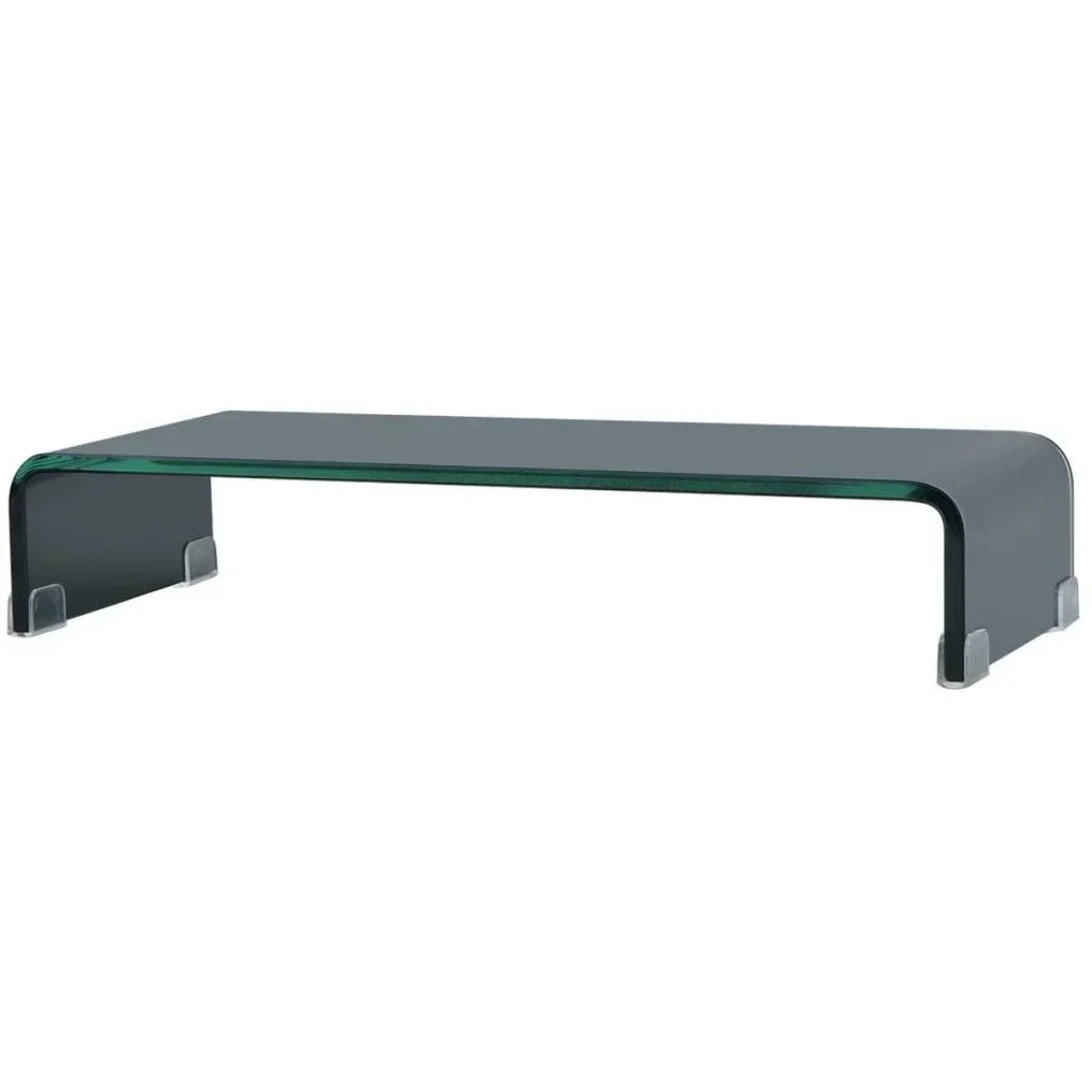 TV-Schrank/Monitorerhöhung schwarz 60x25x11 cm Glas