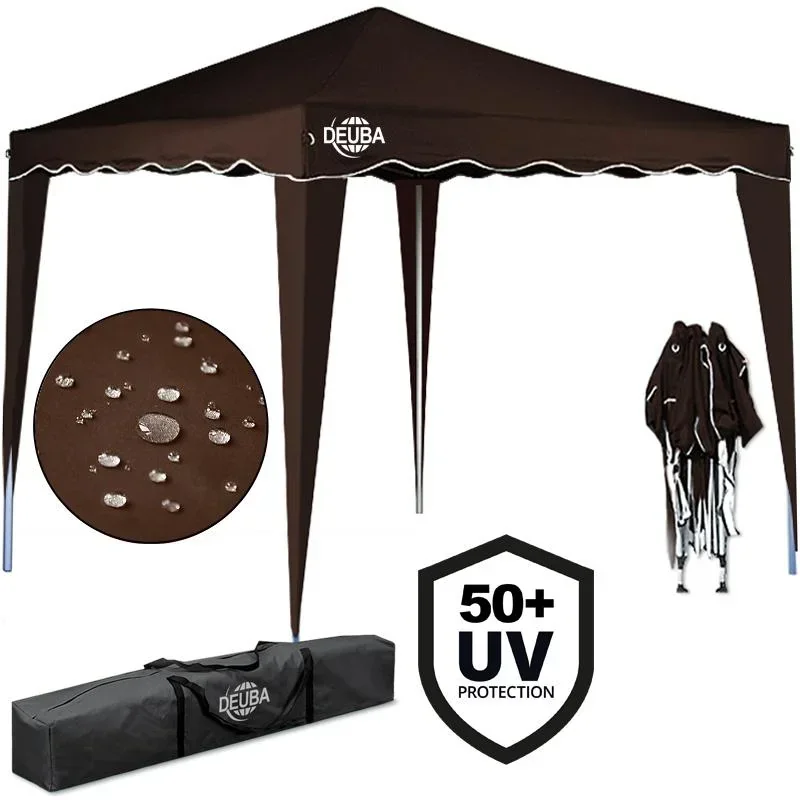 Faltpavillon. Partyzelt Capri - Popup dunkelbraun 3x3m