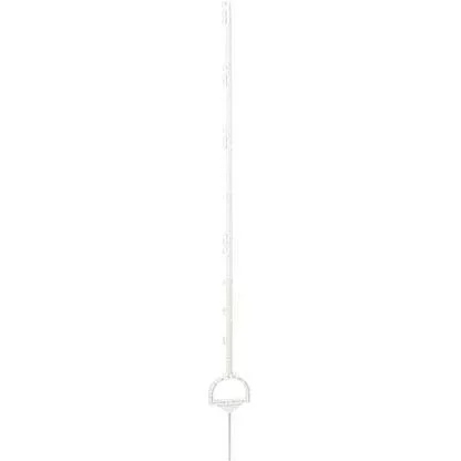 Kunststoffpfosten weiß mit Setzstufe, 158Cm (5 Stück)